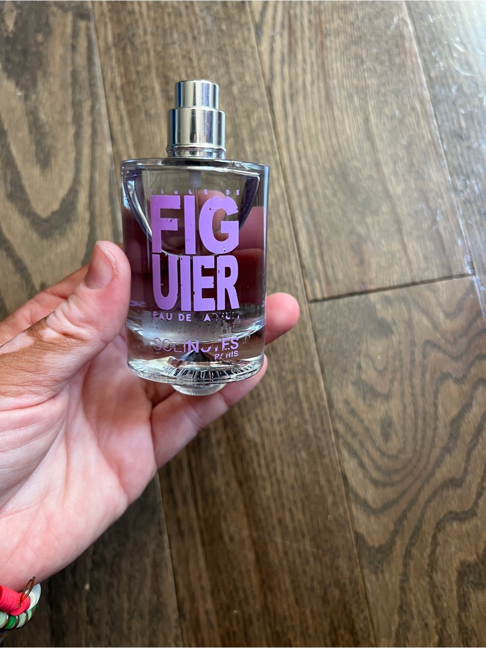 Solinotes FIGUIER Eau de Parfum Spray - Purple Text Glass Bottle fig tree flower